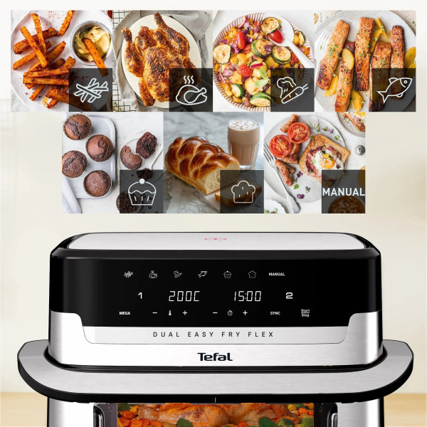 Мультипечь Tefal Dual Easy Fry Flex EY922DE0