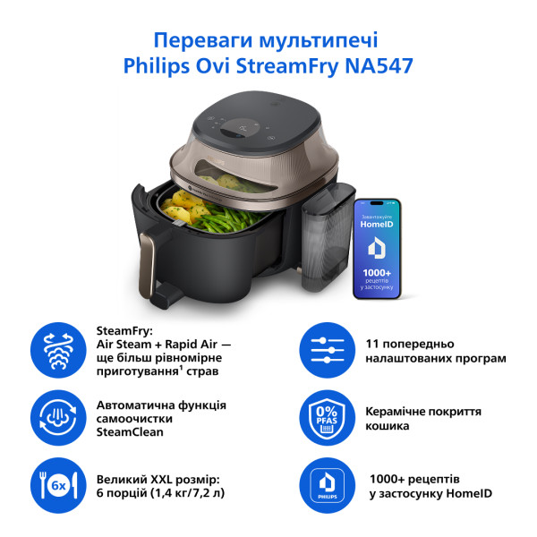 Мультипечь Philips OVI SteamFry NA547/07