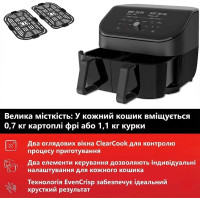 Мультипечь Instant Vortex Plus Double Basket ClearCook