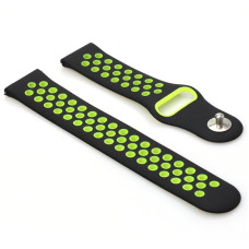 Ремінець BeCover Nike Style для Amazfit Stratos 1/2/2S/3/GTR 2/GTR 47mm/GTR Lite 47mm/Nexo/Pace Black-Yellow (705814)