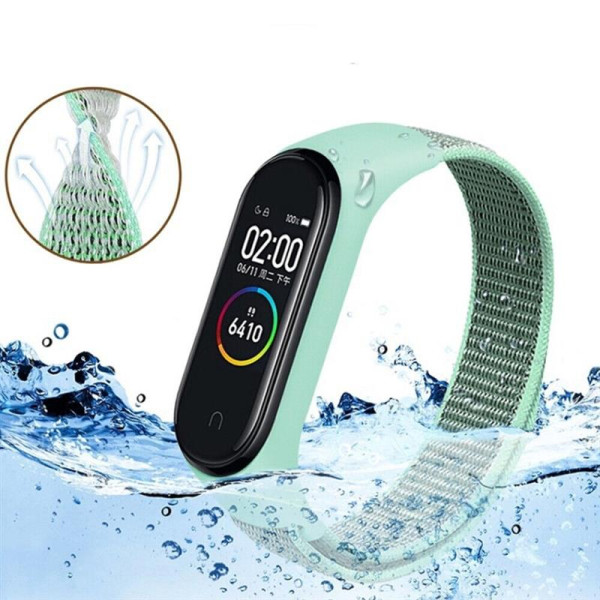 Ремешок BeCover Nylon Style для Xiaomi Mi Smart Band 7 Lime-Gray (707664)