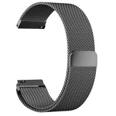 Ремінець BeCover Milanese Style для Samsung Galaxy (20mm)/Watch 5/ Watch 4 40/44mm/Watch 4 Classic 42mm/Watch Active/Active 2 40/44mm/Watch 3 41mm/Gear S2/Classic/Gear Sport Gray (707673)