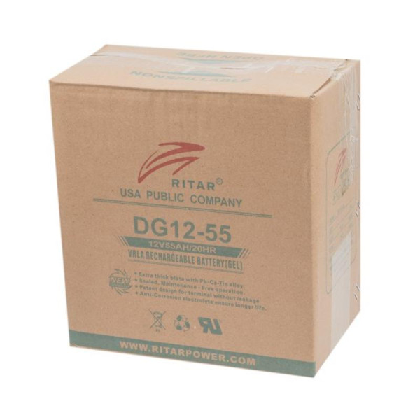 Аккумуляторная батарея Ritar 12V 55AH (DG12-55) GEL