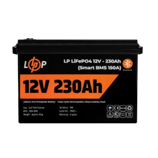 Акумуляторна батарея LogicPower 12V 230 AH (2944Wh) Smart BT для ДБЖ (BMS 150A/75А) LiFePO4