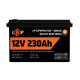 Акумуляторна батарея LogicPower 12V 230 AH (2944Wh) Smart BT для ДБЖ (BMS 150A/75А) LiFePO4
