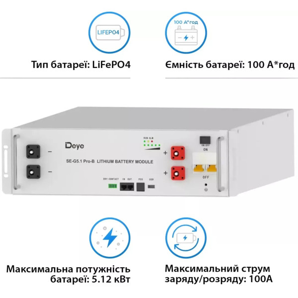 Акумуляторна батарея SE-G5.1 Pro-B 51.2V 100AH (SE-G5.1 Pro-B)