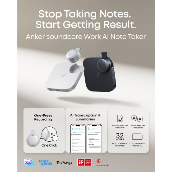 Диктофон Anker SoundCore Work White (D3200G21)