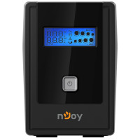 ИБП NJOY Cadu 650 (UPCMTLS665TCAAZ01B), Lin.int., AVR, 2 x Schuko, USB, LCD, пластик