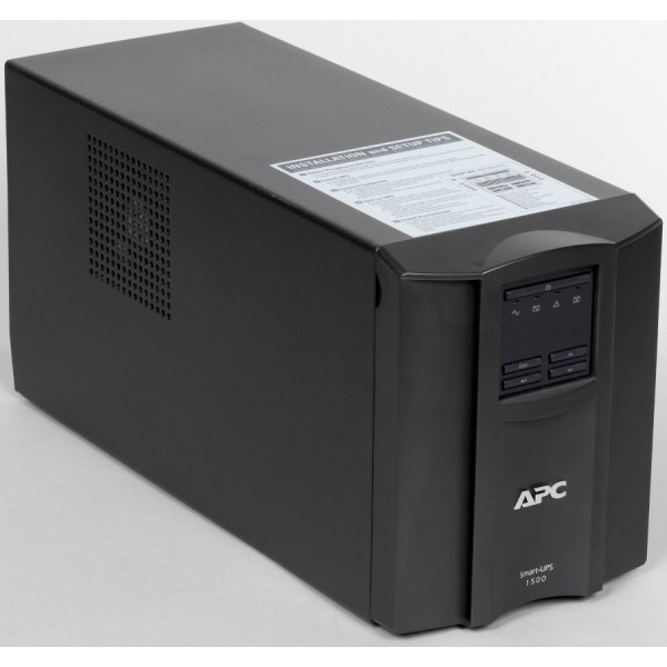 Джерело безперебійного живлення APC Smart-UPS 1500VA LCD, Lin.int., AVR, 8 х IEC, SmartSlot, USB, RJ-45, метал (SMT 1500I)
