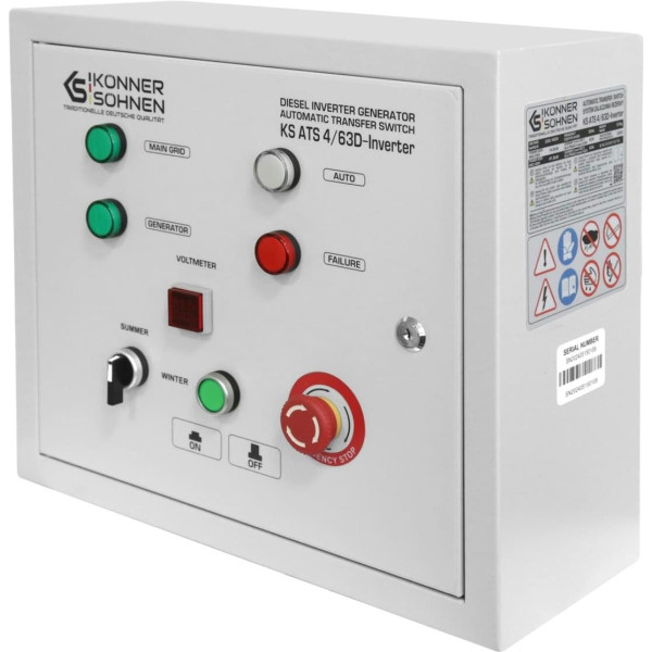Блок автоматичного введення резерву (АВР) Konner&Sohnen KS ATS 4/63D-Inverter