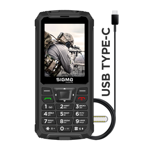 Мобільний телефон Sigma mobile X-treme PR68 Type-C Dual Sim Black (4827798122419)