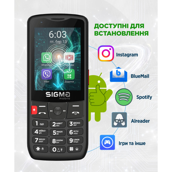 Мобiльний тачскрін-телефон Sigma mobile X-style S3501 Dual Sim Black (4827798345511)