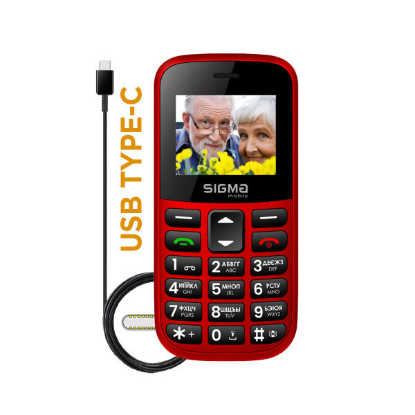 Мобильный телефон Sigma mobile Comfort 50 Easy Red (4827798585221)