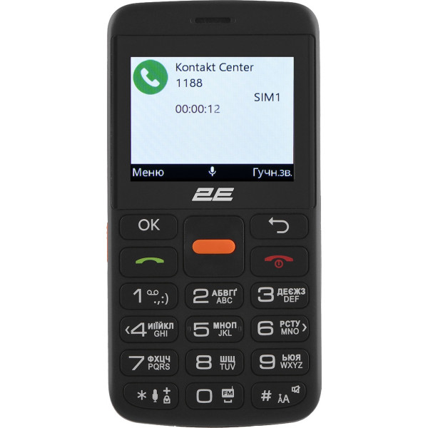 Мобiльний телефон 2E T180 Max Dual Sim Black (688130251051)
