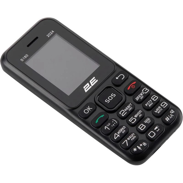 Мобiльний телефон 2E S180 2024 Black (694743653885)