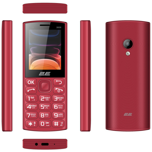 Мобiльний телефон 2E E240 2025 Dual Sim Red (794300867219)