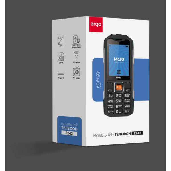 Мобiльний телефон Ergo E242 Dual Sim Black