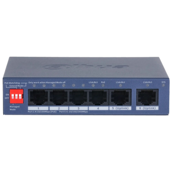 Комутатор Dahua DH-CS4006-4ET2GT-36 PoE