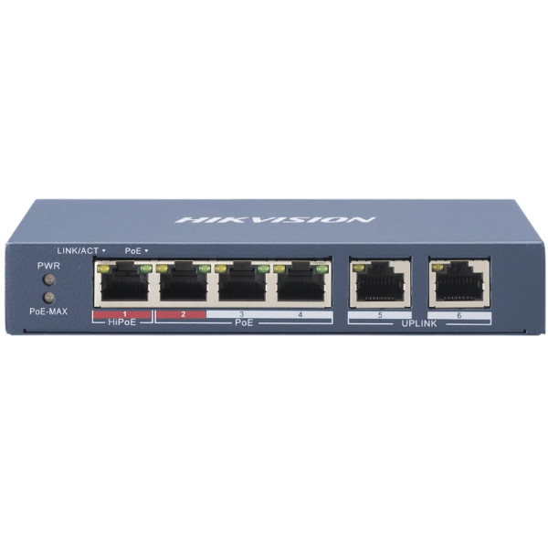 Коммутатор Hikvision DS-3E0106HP-E
