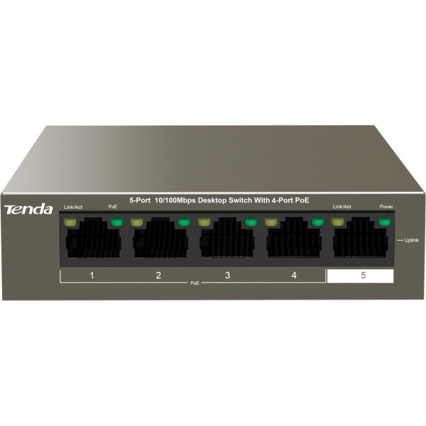 Комутатор Tenda TEF1105P-4-63W