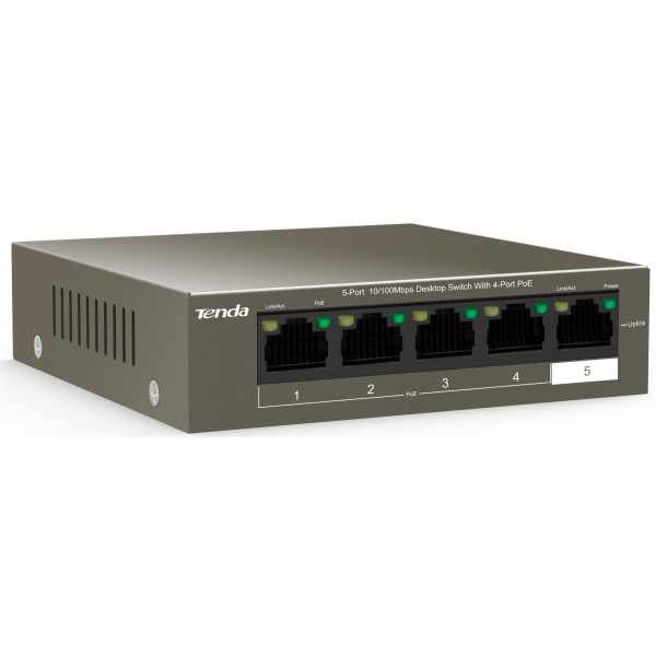 Комутатор Tenda TEF1105P-4-63W