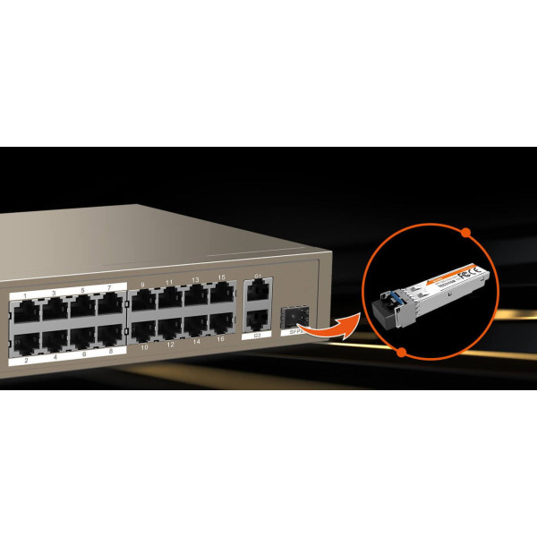 Комутатор Tenda TEF1118P-16-150W