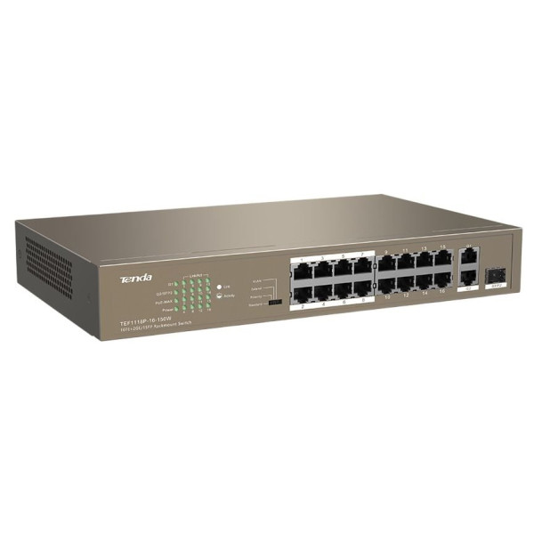 Комутатор Tenda TEF1118P-16-150W