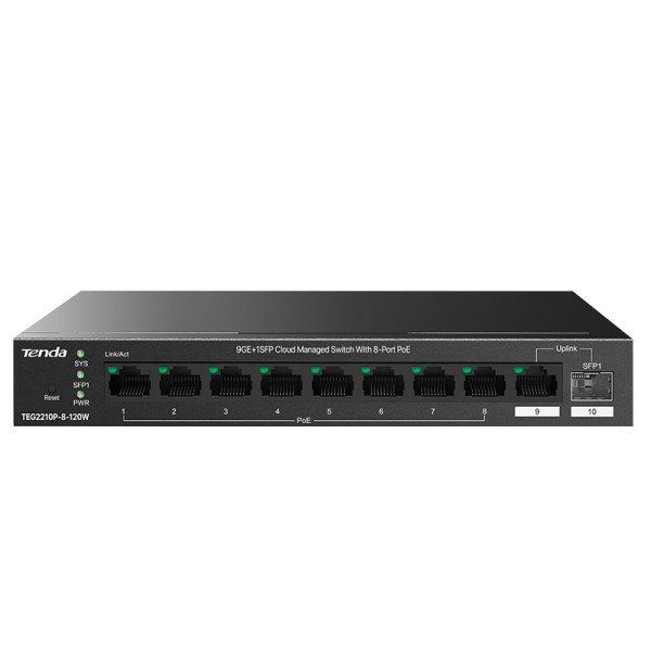 Коммутатор Tenda TEG2210P-8-120W