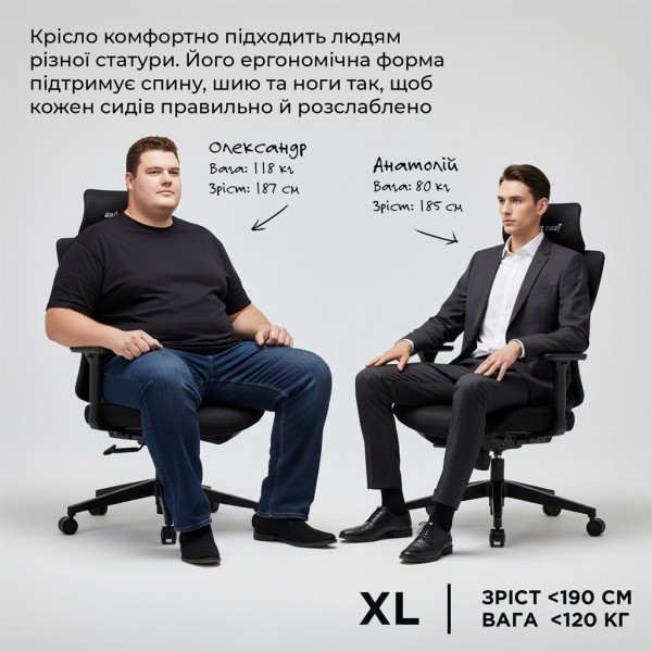 Крісло для геймерів Anda Seat X-Air Mega Size XL Mesh Gray (AD-WY-01-GGF)