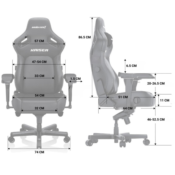 Крісло для геймерів Anda Seat Kaiser 4 Size XL Maroon (AD12YDDC-XLL-20-A-PV/C)