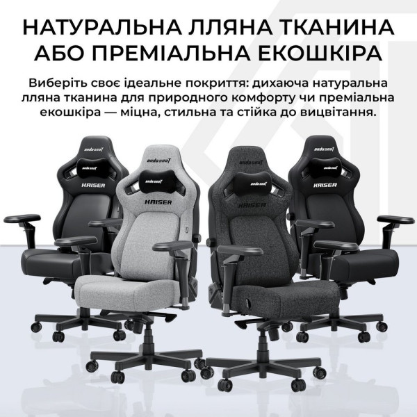 Крісло для геймерів Anda Seat Kaiser 4 V2 Size XL Black (AD12YDDC-XLL-20-B-CF-03)