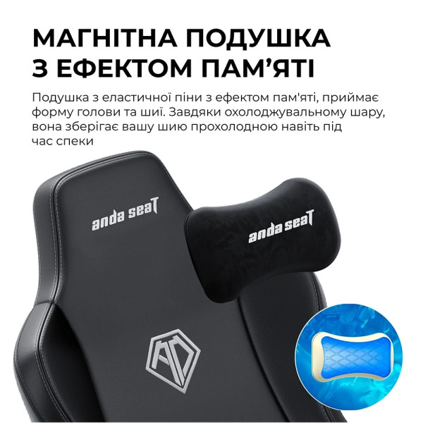 Крісло для геймерів Anda Seat Novis Plus Size XL Fabric Grey (AD23YC-XL-01-G-F-G04)