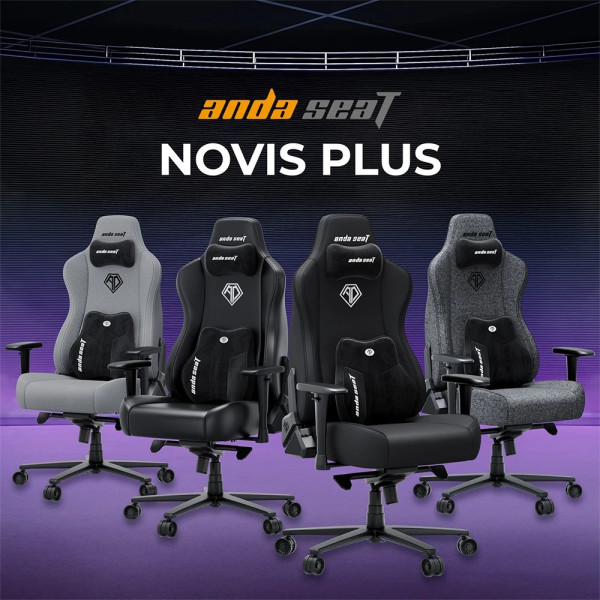 Крісло для геймерів Anda Seat Novis Plus Size XL Fabric Grey (AD23YC-XL-01-G-F-G04)