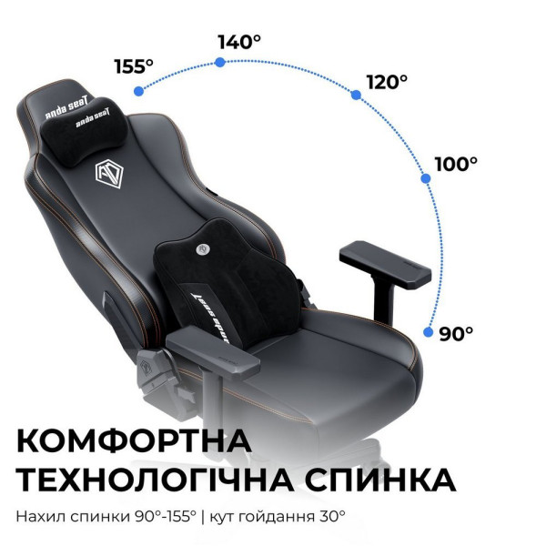 Крісло для геймерів Anda Seat Kaiser 3E XL Grey Fabric (AD23YC-XL-09-G-CF-G01)