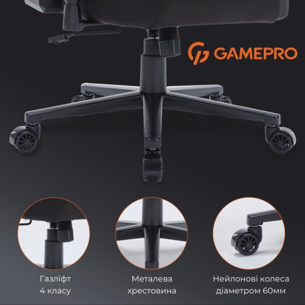 Кресло для геймеров GamePro FGC750B Black