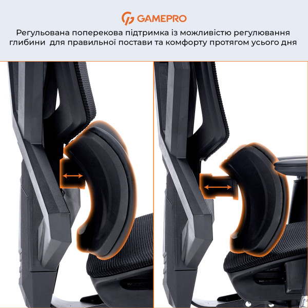 Кресло для геймеров GamePro Edge GC820MB Black