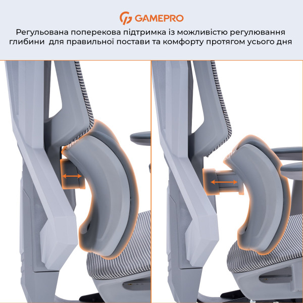 Кресло для геймеров GamePro Edge GC820MG Grey