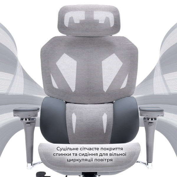 Кресло для геймеров GamePro Edge GC820MG Grey