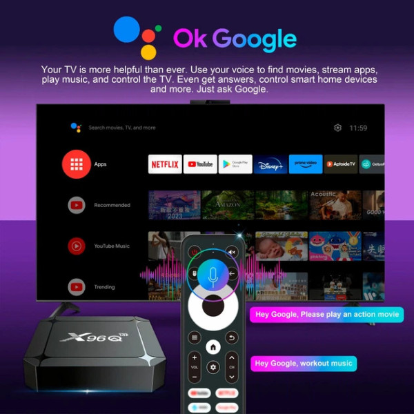 HD медиаплеер X96Q Android (RK3518/2GB/32GB)