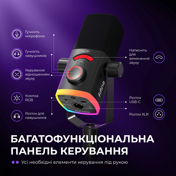 Микрофон Fifine AM8PROS Black