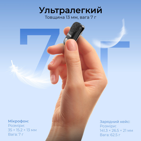 Мікрофон BOYA Magic-03 Type-C/TRS Black