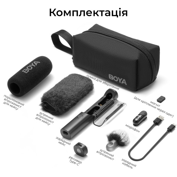 Мікрофон BOYA Magic-07 Type-C Black