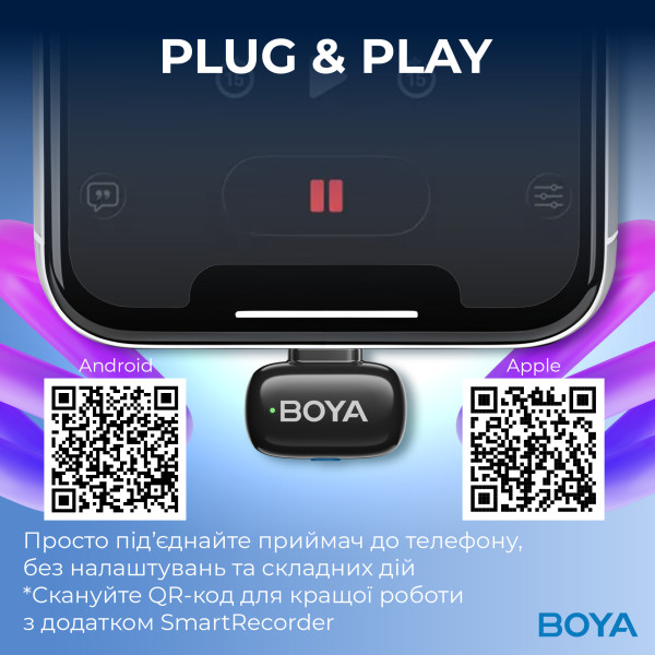 Микрофон BOYA mini-14 Type-C Black
