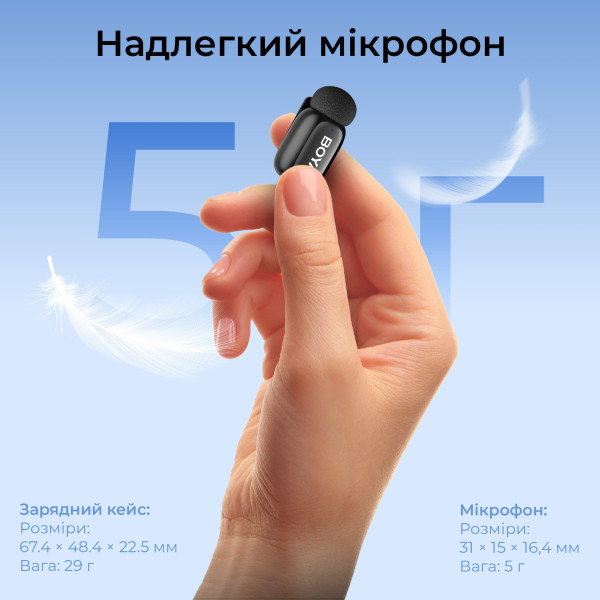 Мікрофон BOYA mini 2-02 Type-C Black