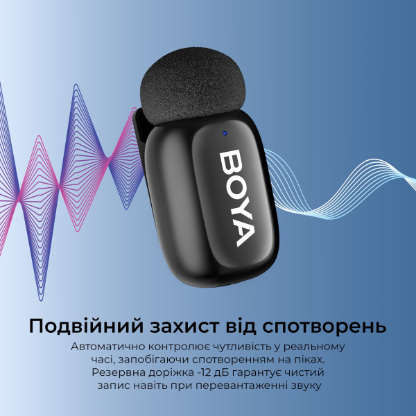 Мікрофон BOYA mini 2-02 Type-C Black