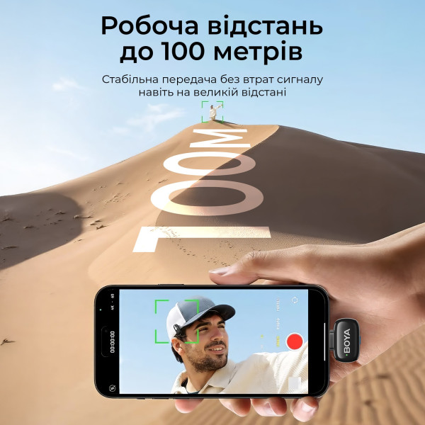 Мікрофон BOYA mini 2-06 Type-C Black