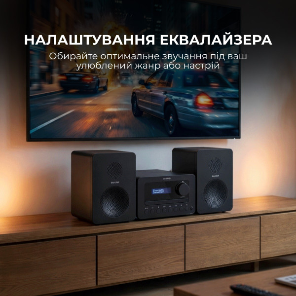 Микросистема Sharp Micro Sound System Black (XL-B520D(BK))