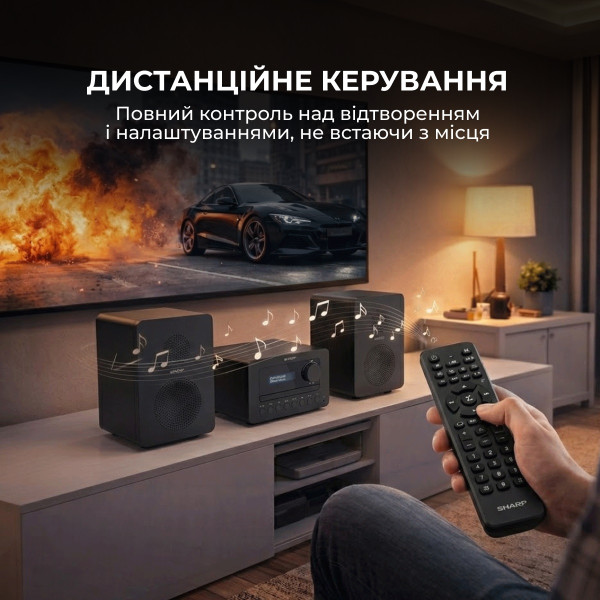 Микросистема Sharp Micro Sound System Black (XL-B520D(BK))