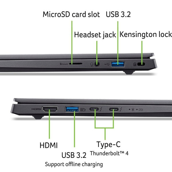 Ноутбук Acer Swift X 14 SFX14-73G-95JX (NX.J81EU.003) Gray