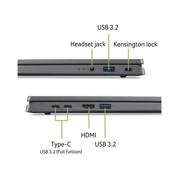 Ноутбук Acer Aspire Go 17 AG17-31P-3137 (NX.J8ZEU.00B) Steel Gray